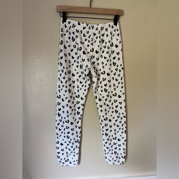 MONROW Heart Leopard Elastic Waist Sweats - Picture 4 of 4